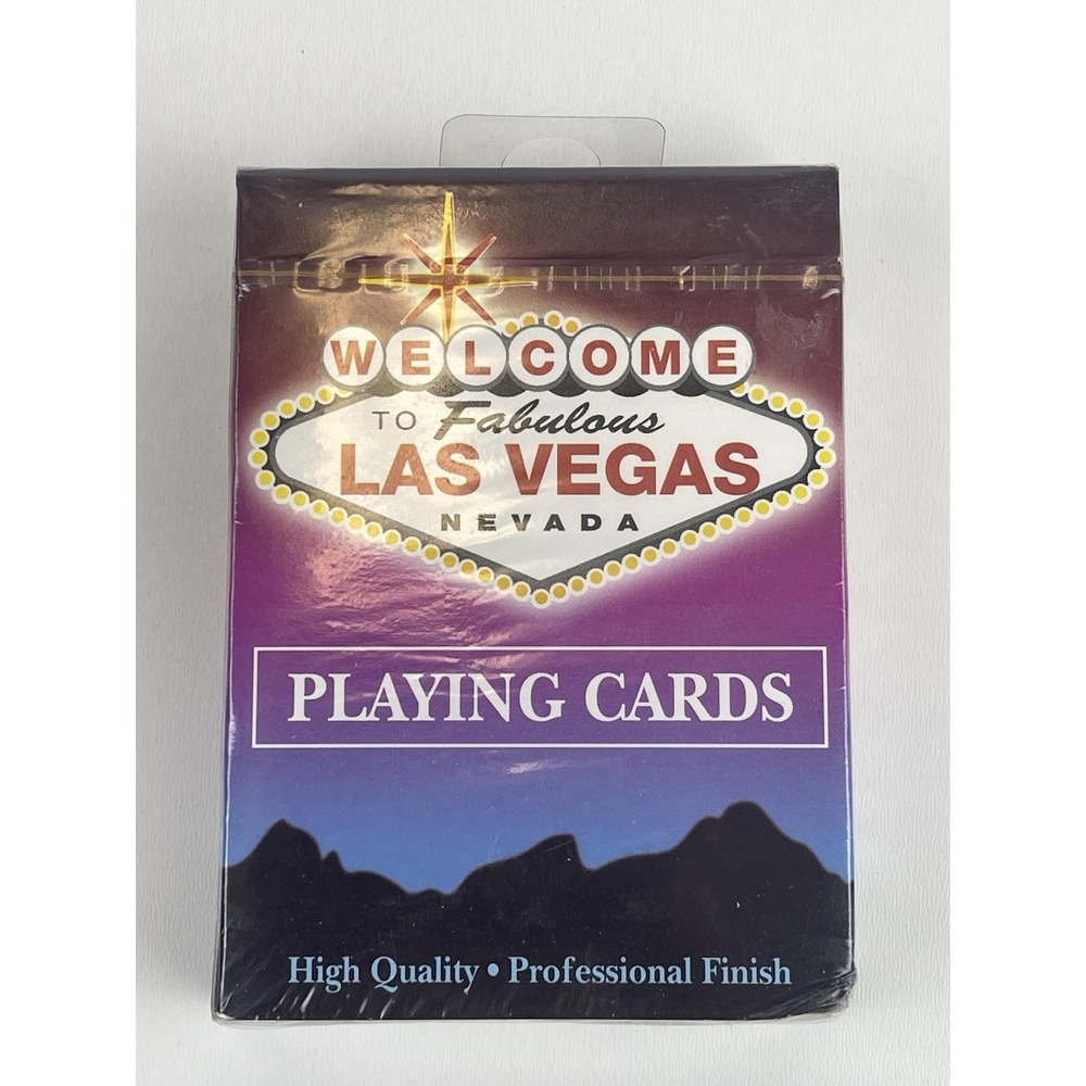 Vtg Welcome To Las Vegas Nevada Design Sealed Deck of Playing Cards 2003 JJT Inc